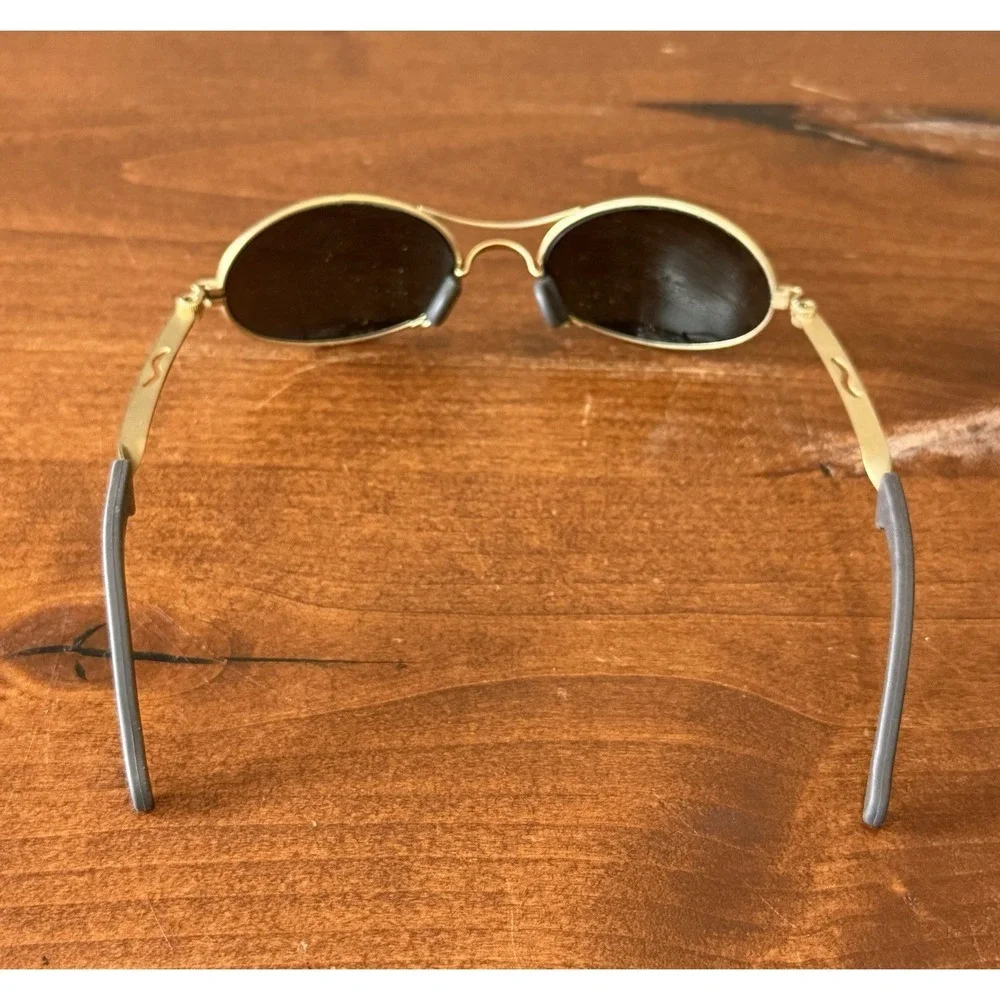 VINTAGE B&L RAY-BAN W2177 G15 GOLD ECLIPSE BIKERS ORBS MIRROR SUNGLASSES w/CASE